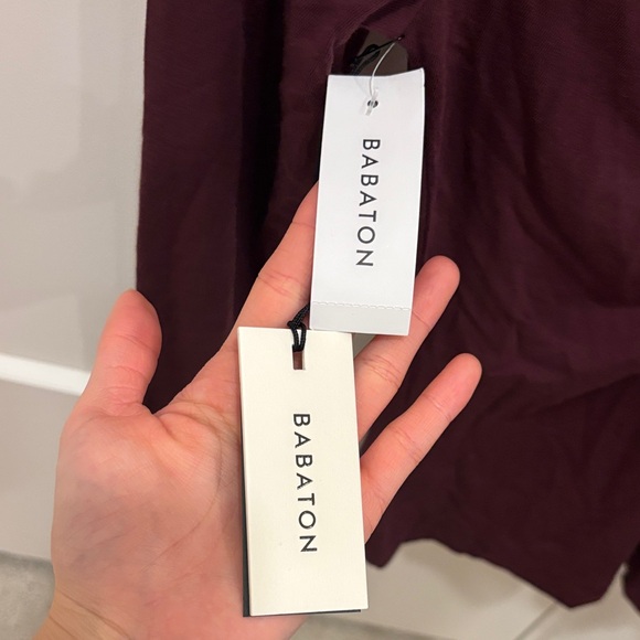 Aritzia Babaton Marina Rich Maroon Long Sleeve - Picture 2 of 4
